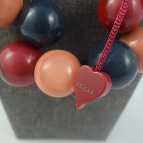 ZSISKA "Bolas" Statement Necklace & Matching Earrings LIKE NEW - Picture 6 of 10